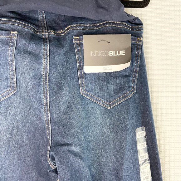 Motherhood Maternity Indigo Blue Boot Cut Petite Extra Large - Picture 6 of 12